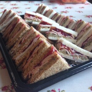Turkey and cranberry sauce with stuffing