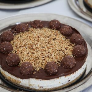 Ferrero Rocher hazelnut cheesecake