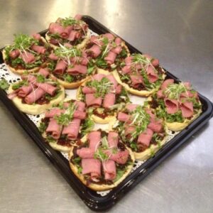 Pastrami with caramelised red onion relish