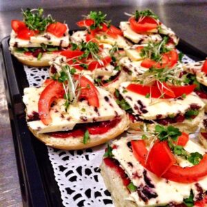 Wensleydale and cranberry with salad